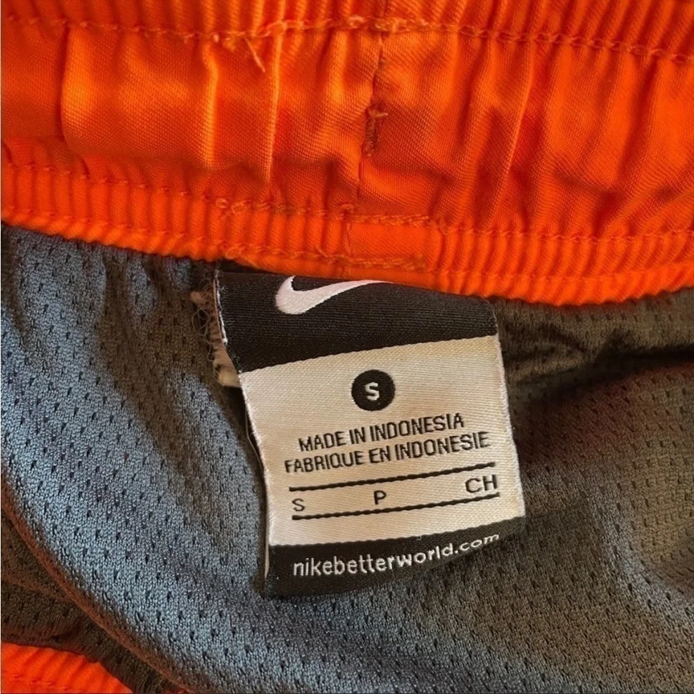 Nike Boys Small Orange and Black Swim Trunks